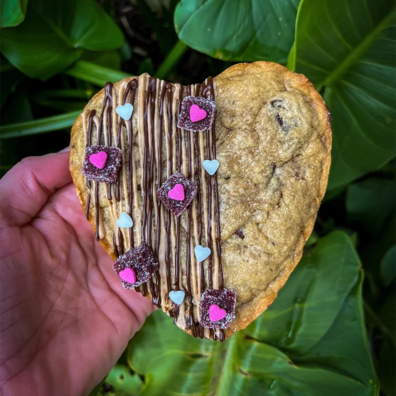 Cookie de la saint valentin nocciolata compoté de cerise en Vendée